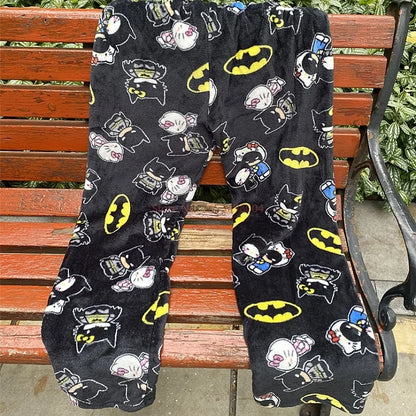 Batman hello kitty pajama pants (winter material)(خامة شتوية)