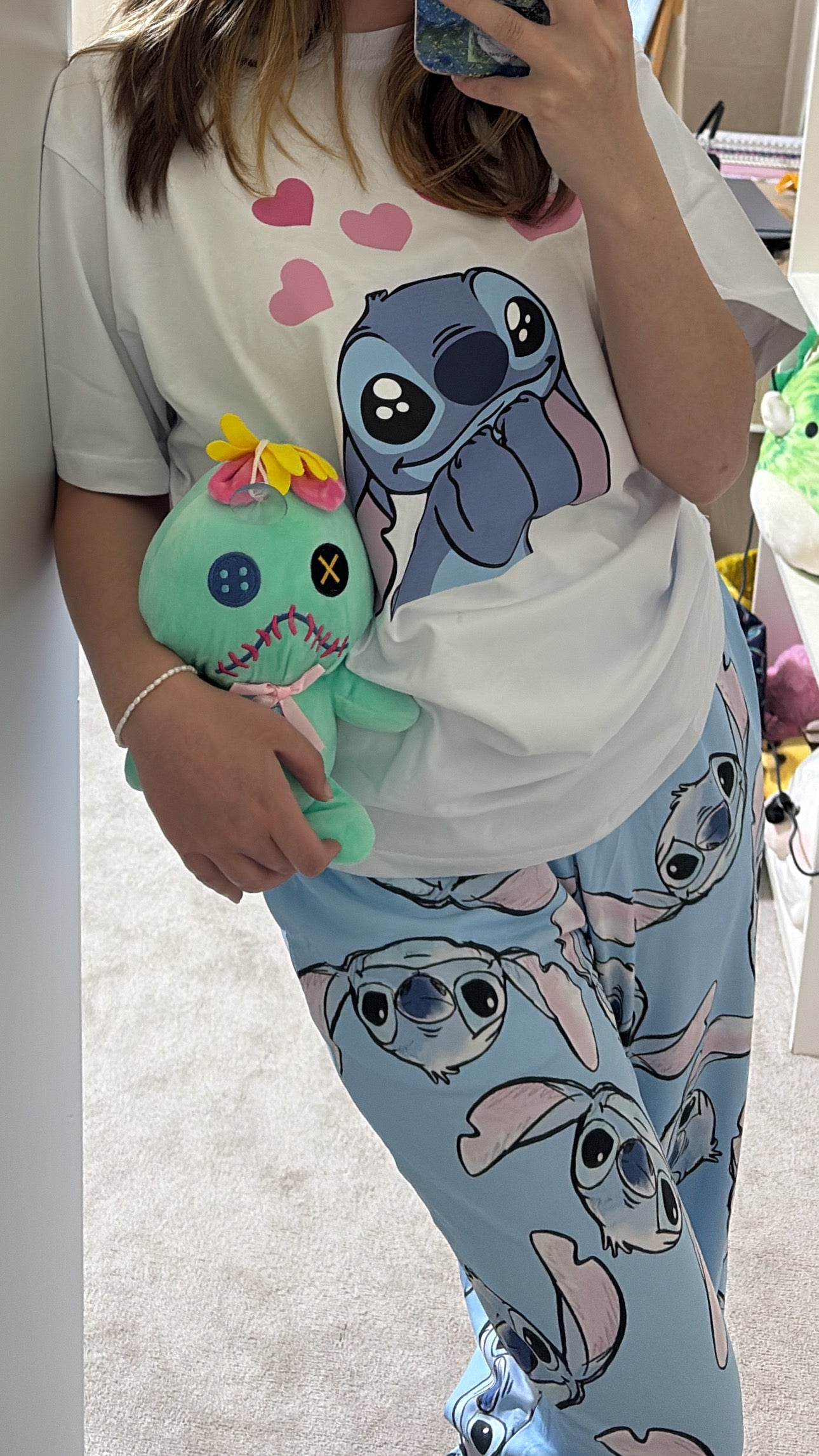 Stitch pajama pants (summer material)(خامة صيفية)