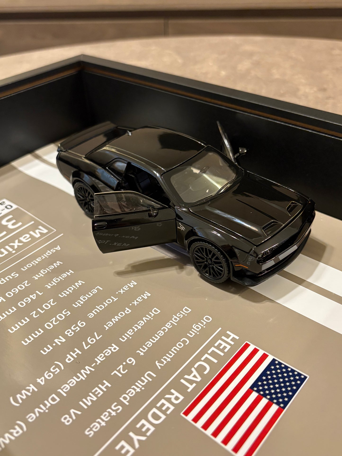 Challenger hellcat redeye 3D wall art - 32cm x 23 cm