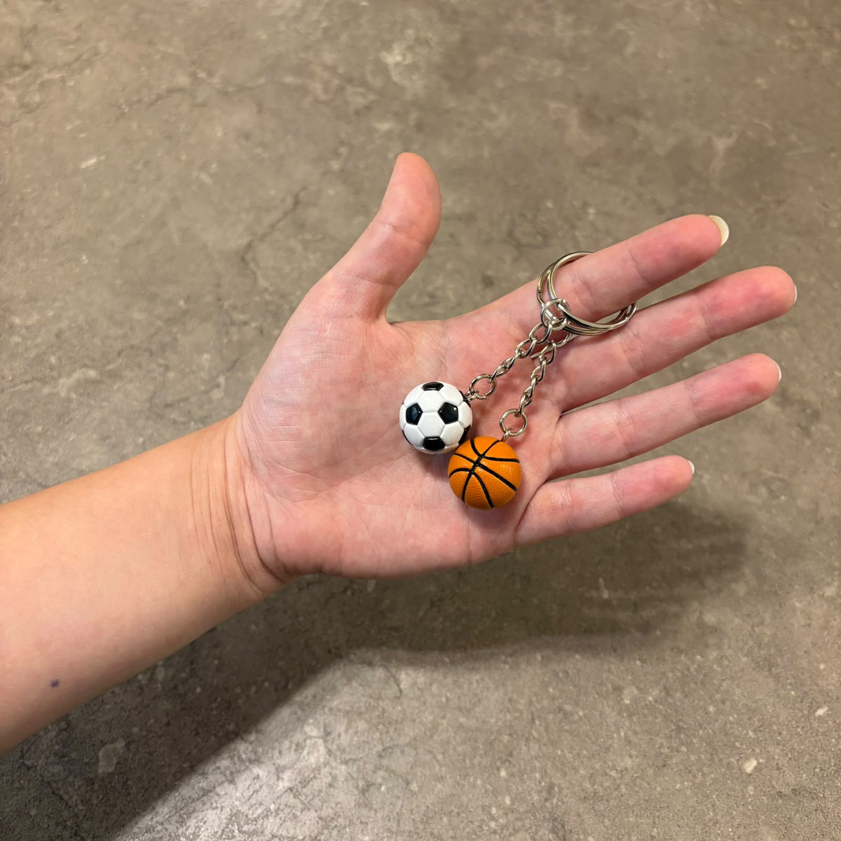 Mini 3D Sports Ball Keychains – Realistic  football & Basketball Keyrings