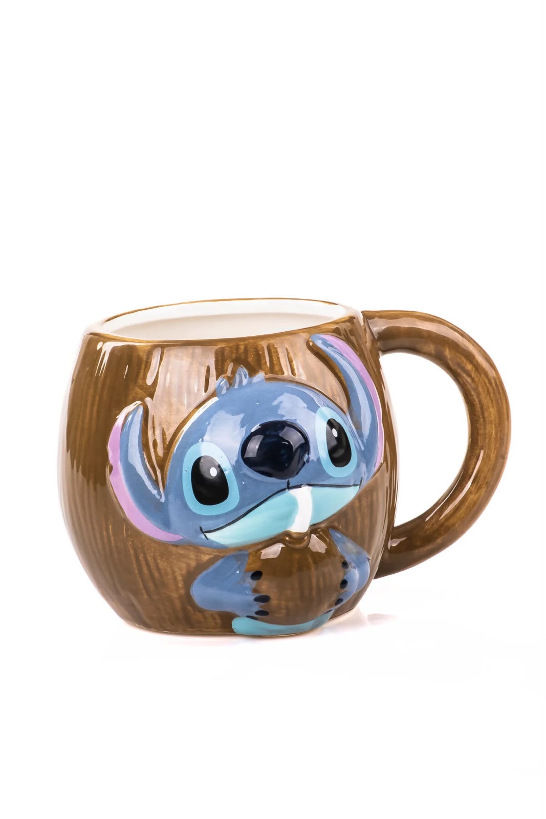 Stitch Coconut Ceramic Mug – Tropical Hawaiian Coffee Cup