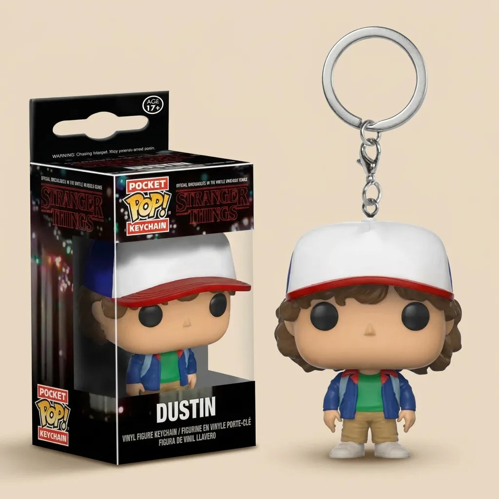 Stranger things - ميدالية مفاتيح Dustin pop