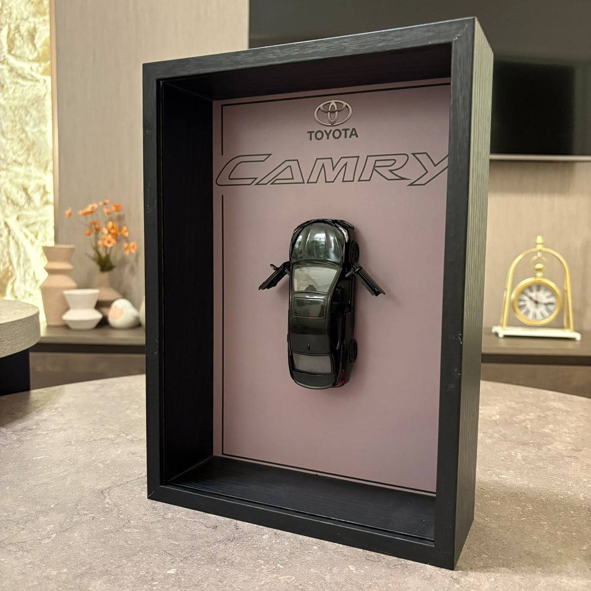Toyota Camry 3D Shadow Box Wall Art - Black - 32cm x 23cm