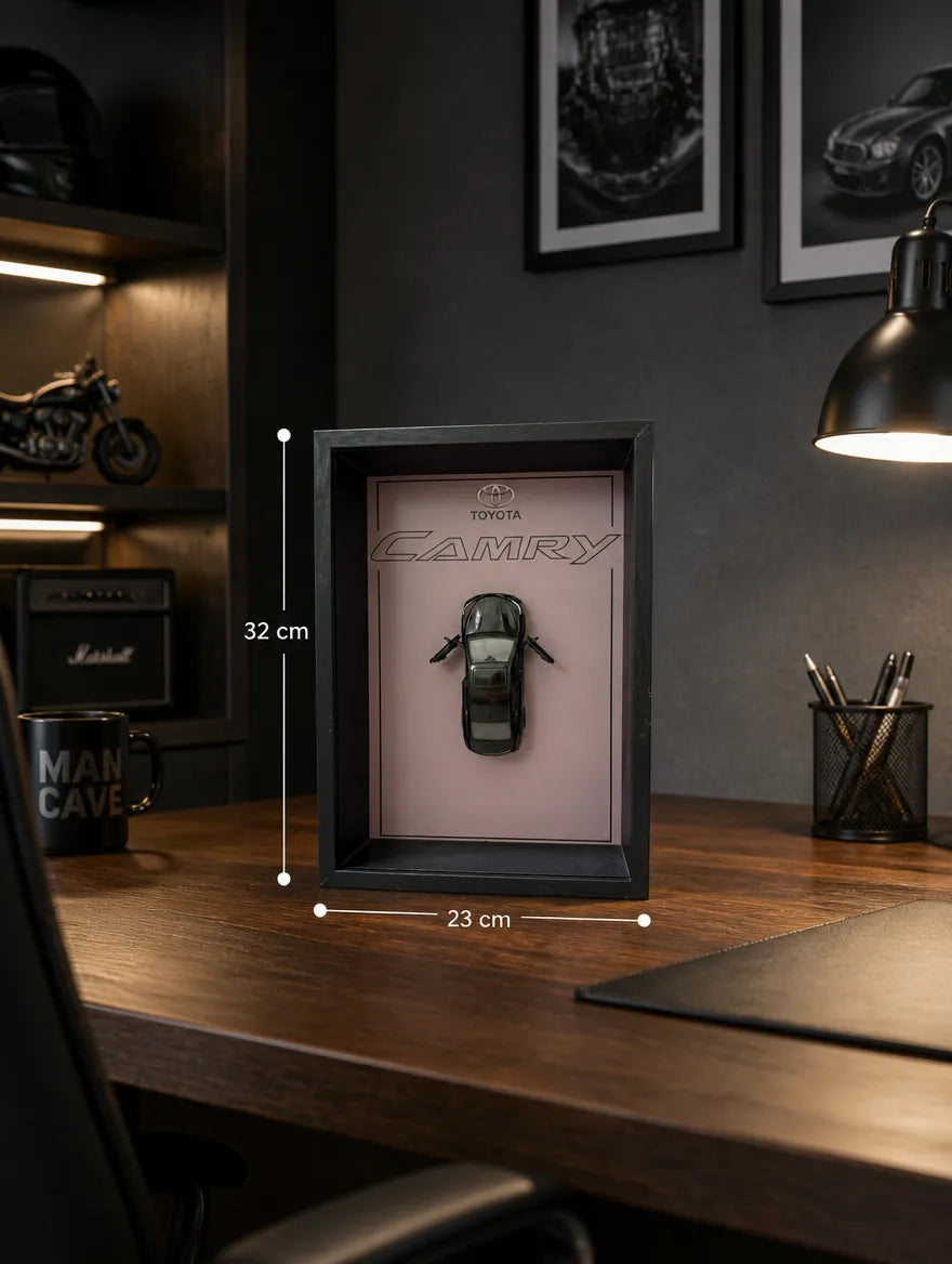 Toyota Camry 3D Shadow Box Wall Art - Black - 32cm x 23cm