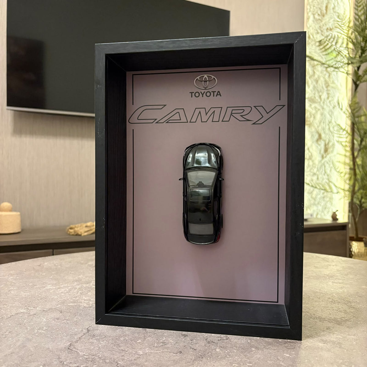 Toyota Camry 3D Shadow Box Wall Art - Black - 32cm x 23cm