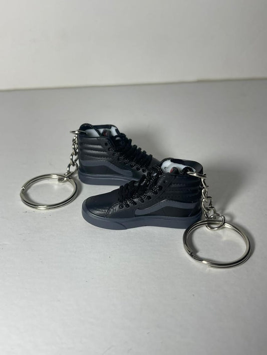 All Black high top mini keychain