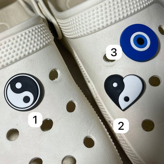 ying yang and evil eye charm