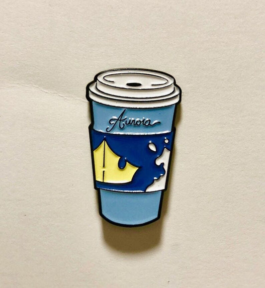 Princess inspired coffee cup pin