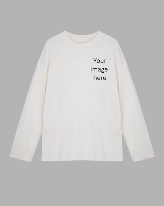 Custom Image Long Sleeve Cotton T-shirt