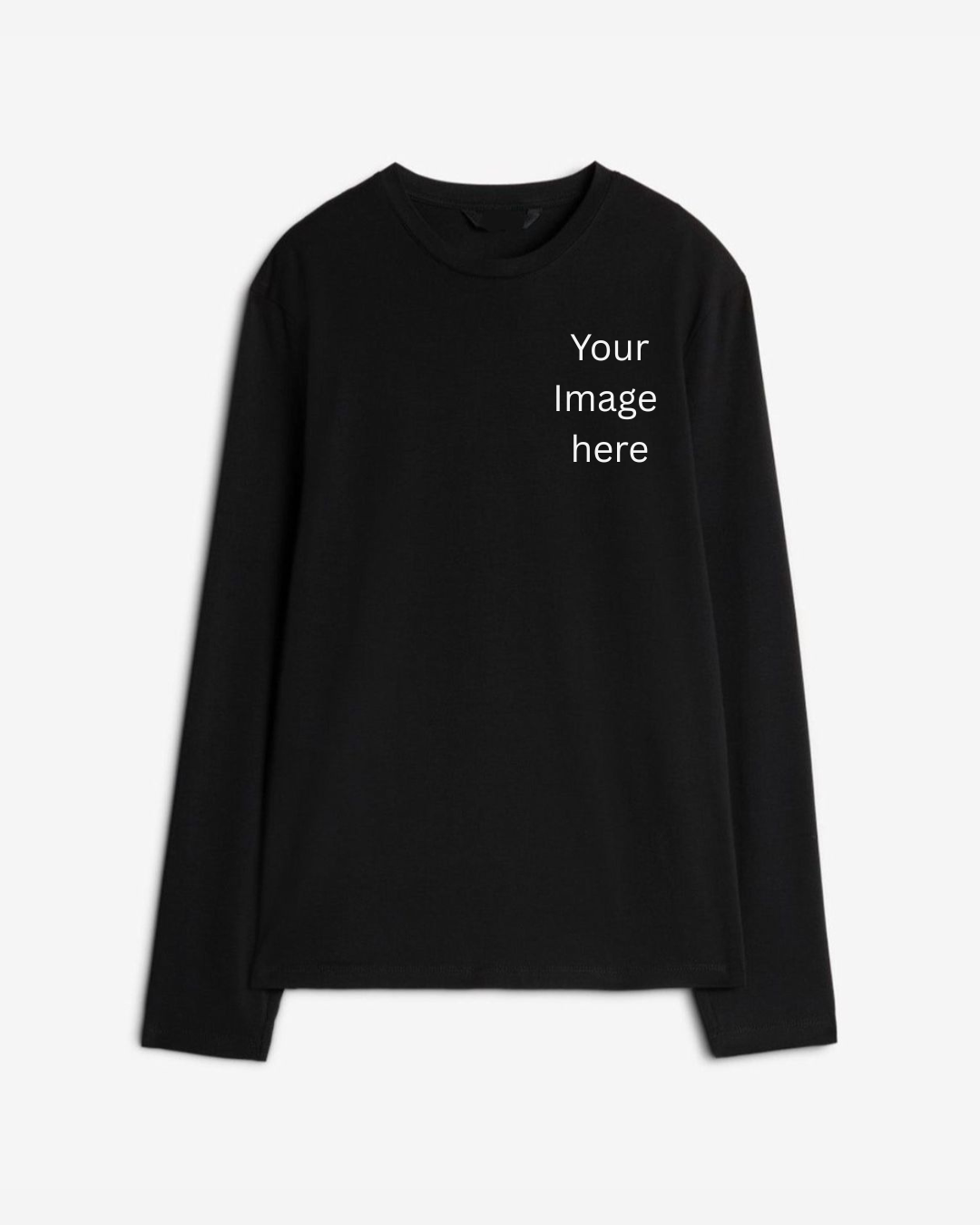 Custom Image Long Sleeve Cotton T-shirt