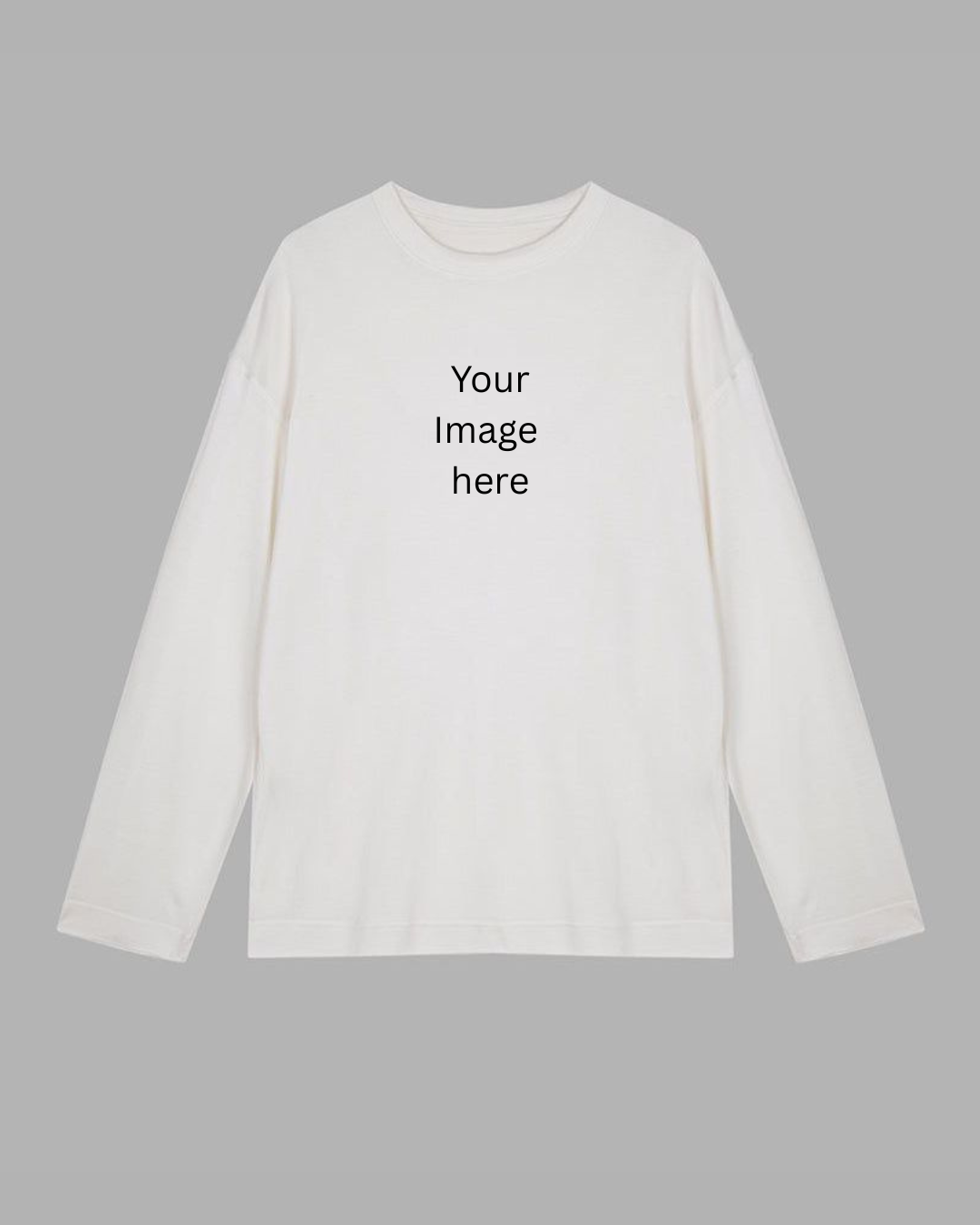 Custom Image Long Sleeve Cotton T-shirt