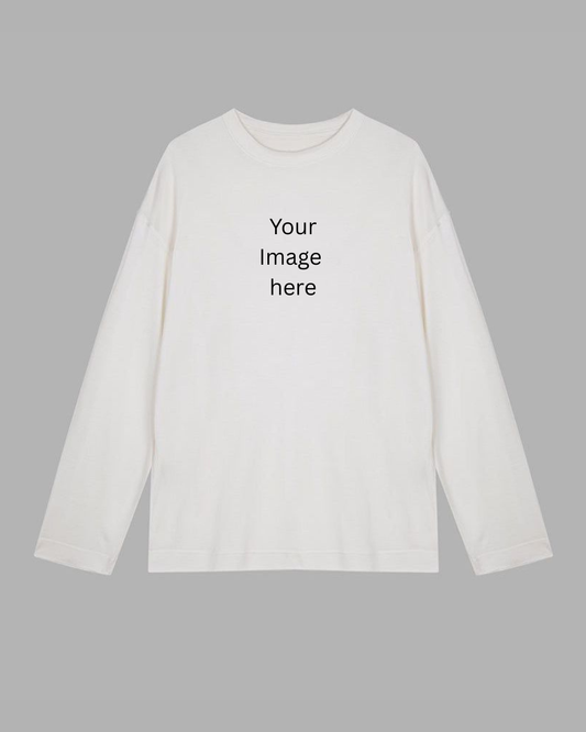 Custom Image Long Sleeve Cotton T-shirt