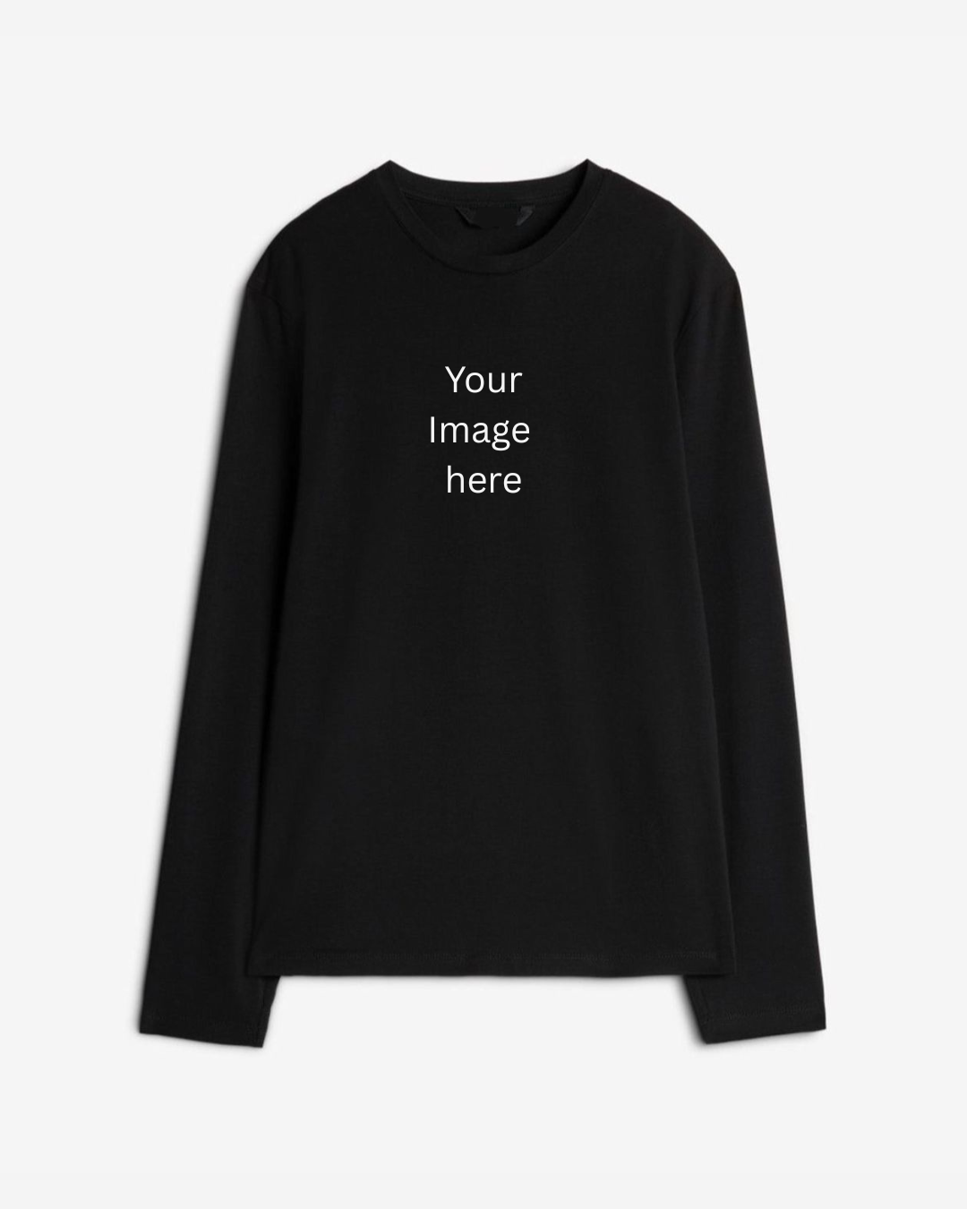 Custom Image Long Sleeve Cotton T-shirt