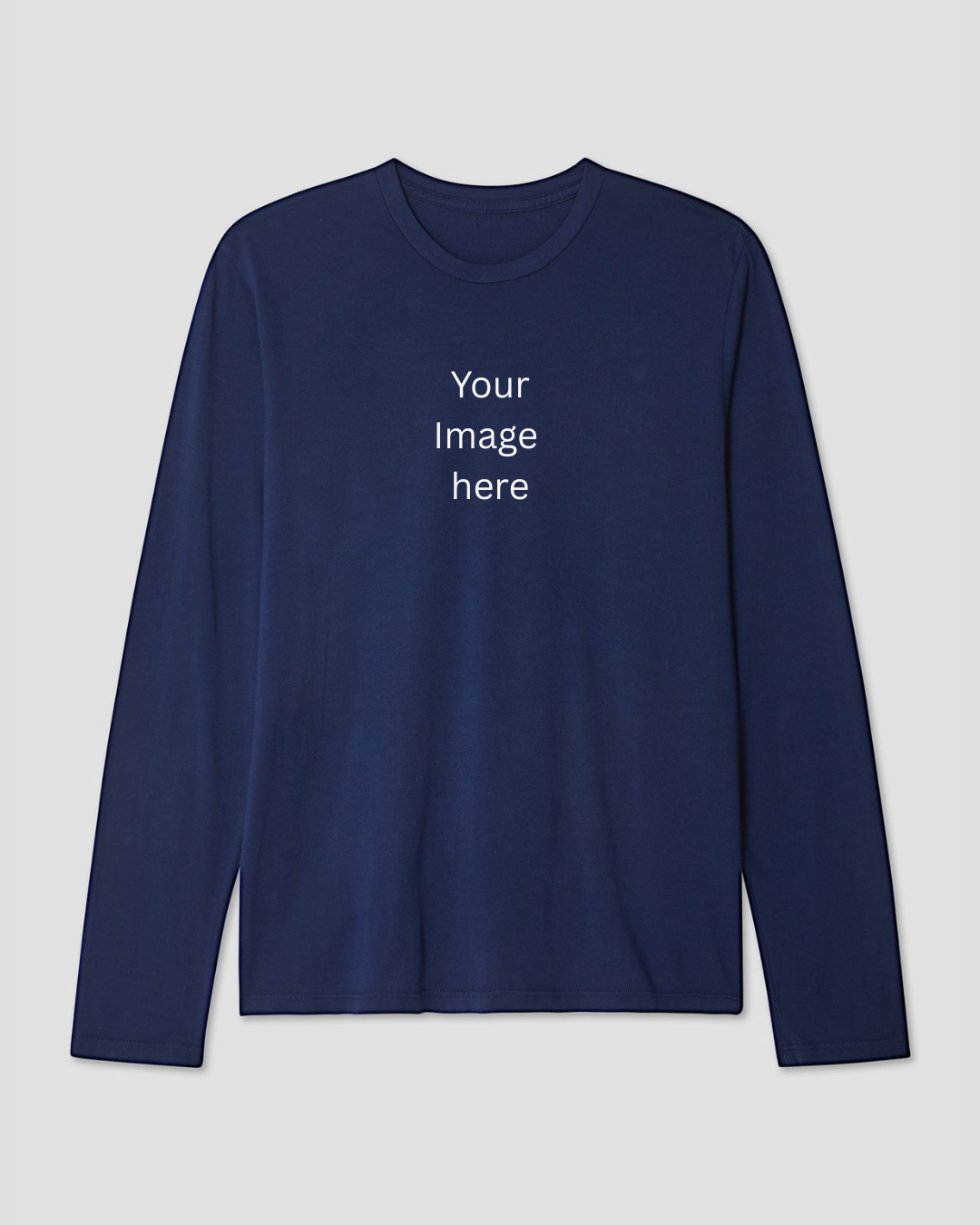 Custom Image Long Sleeve Cotton T-shirt