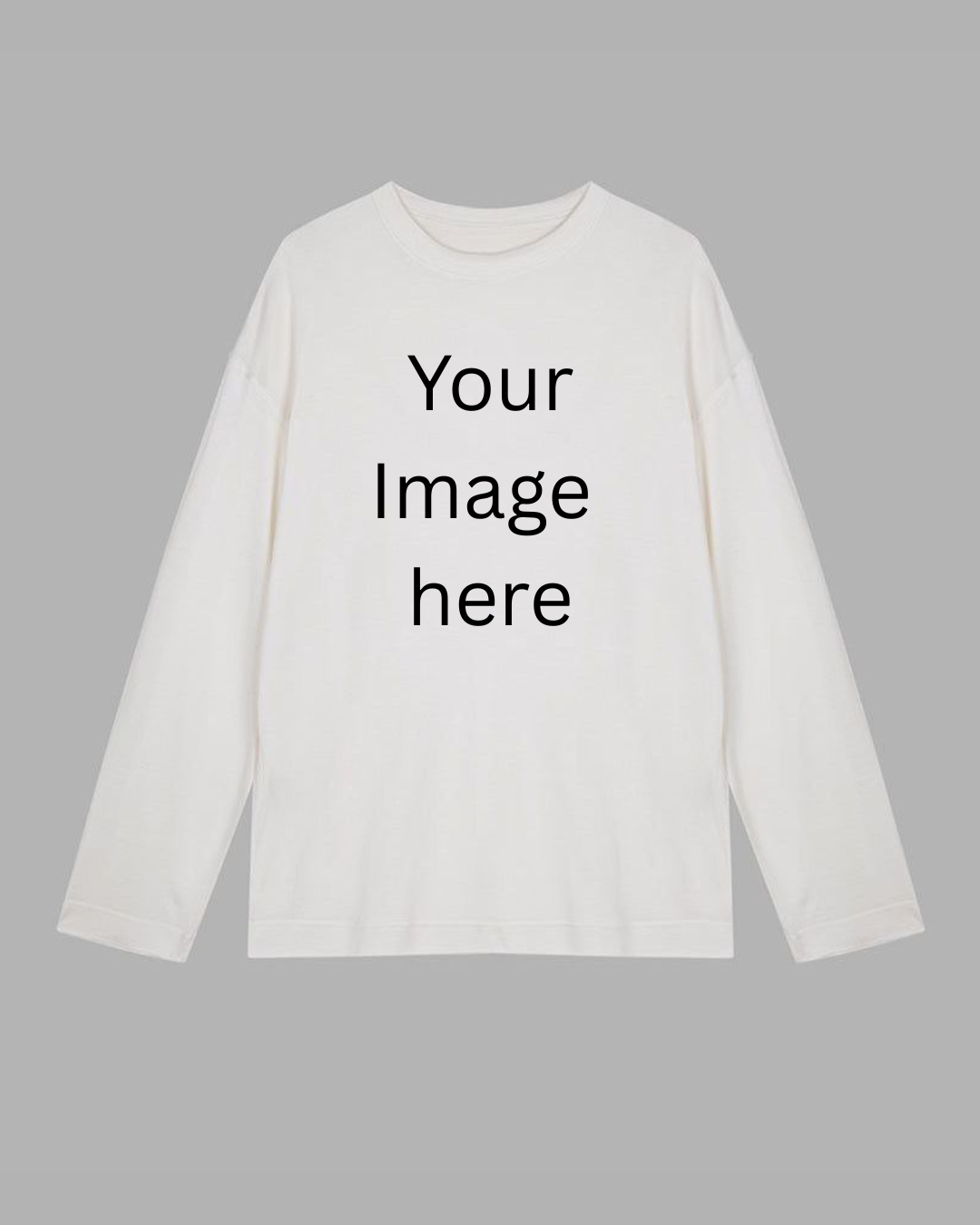Custom Image Long Sleeve Cotton T-shirt
