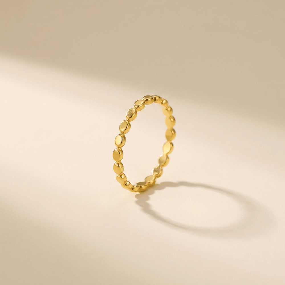 Beaded Dot Eternity Ring - 925 Sterling Silver - Close Up | Pinky Promise