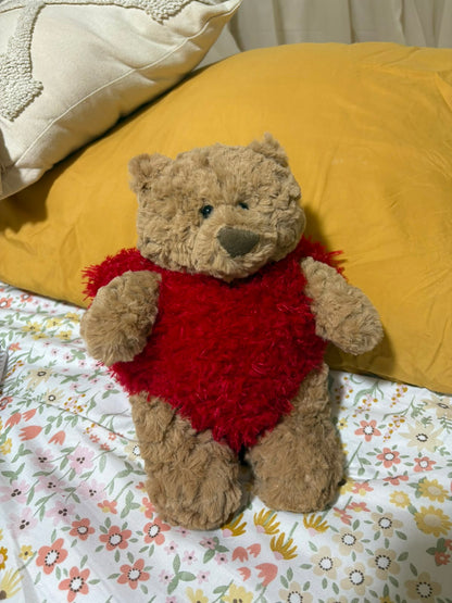 Bear in a heart outfit plush - 26 cm - Photo 7 | Pinky Promise