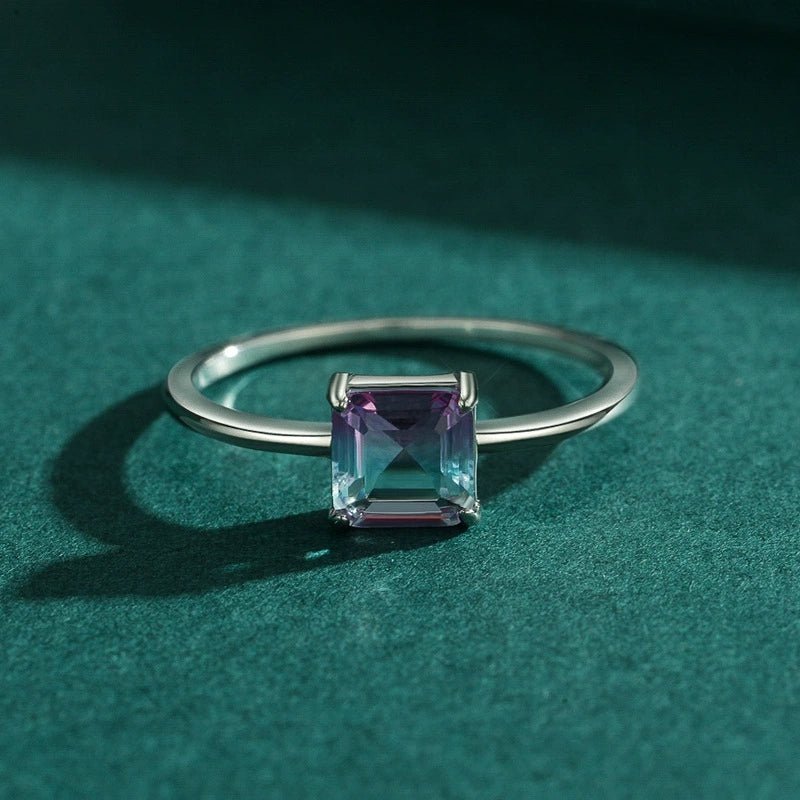 Bi-Color Gemstone Solitaire Ring – 925 Sterling Silver - Photo 5 | Pinky Promise