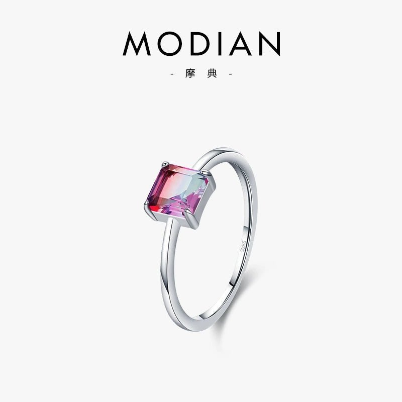 Bi-Color Gemstone Solitaire Ring – 925 Sterling Silver - Photo 4 | Pinky Promise