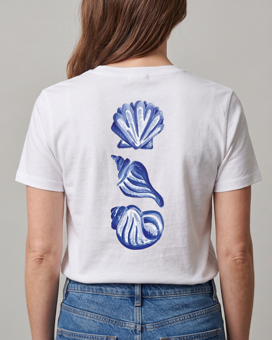 Blue Shells T-shirt - Front and back