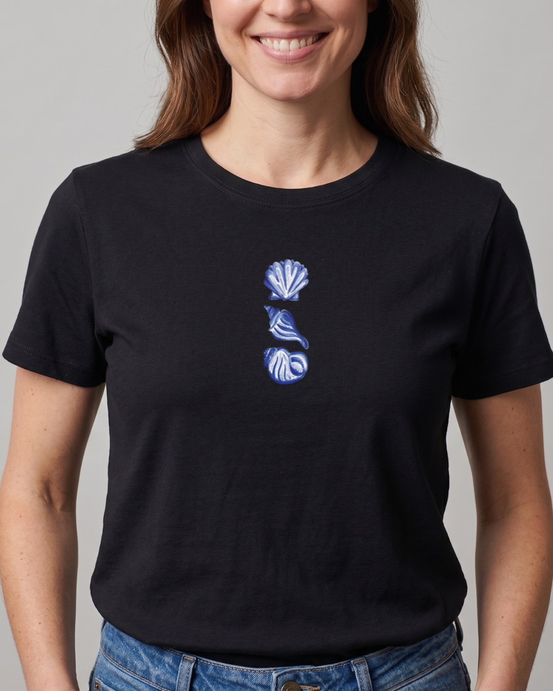 Blue Shells T-shirt - Front and back