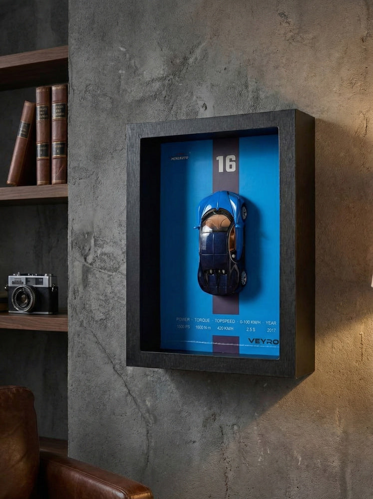 Buy Blue Bugatti Veyron 3D Frame  – 32cm x 23cm at Pinky Promise