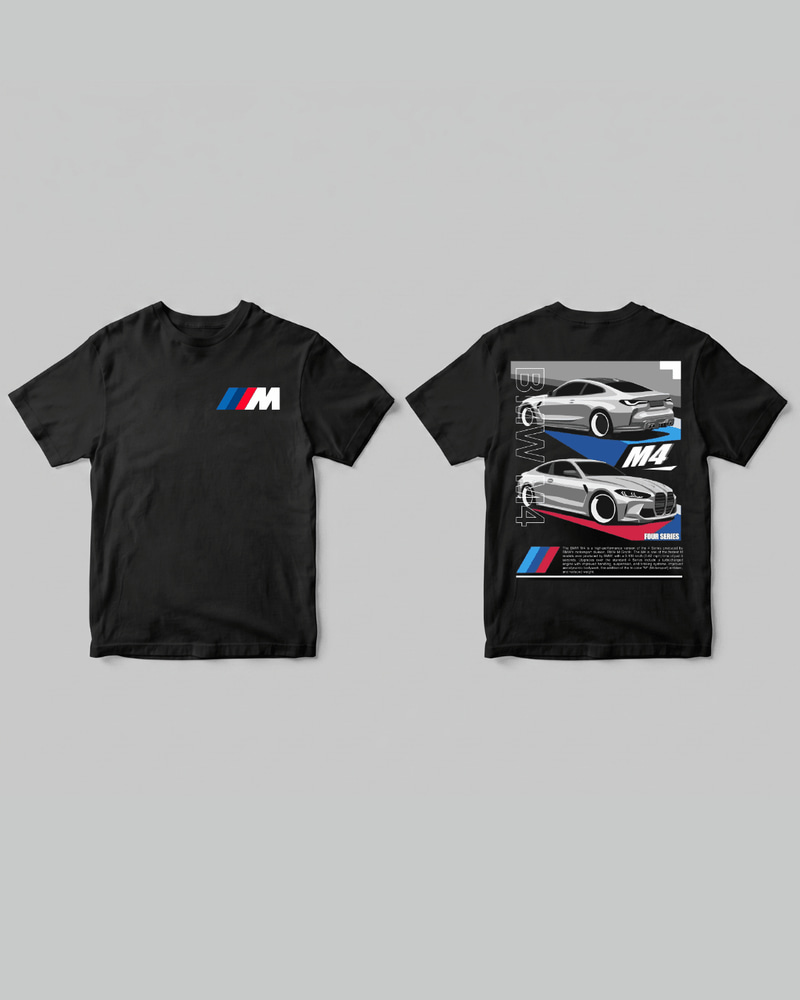 BMW M4 T-shirt - Front and back | Pinky Promise