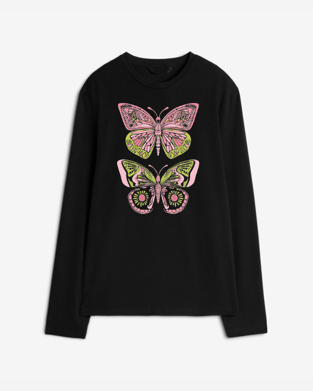 Butterfly Long Sleeve Cotton T-shirt | Pinky Promise