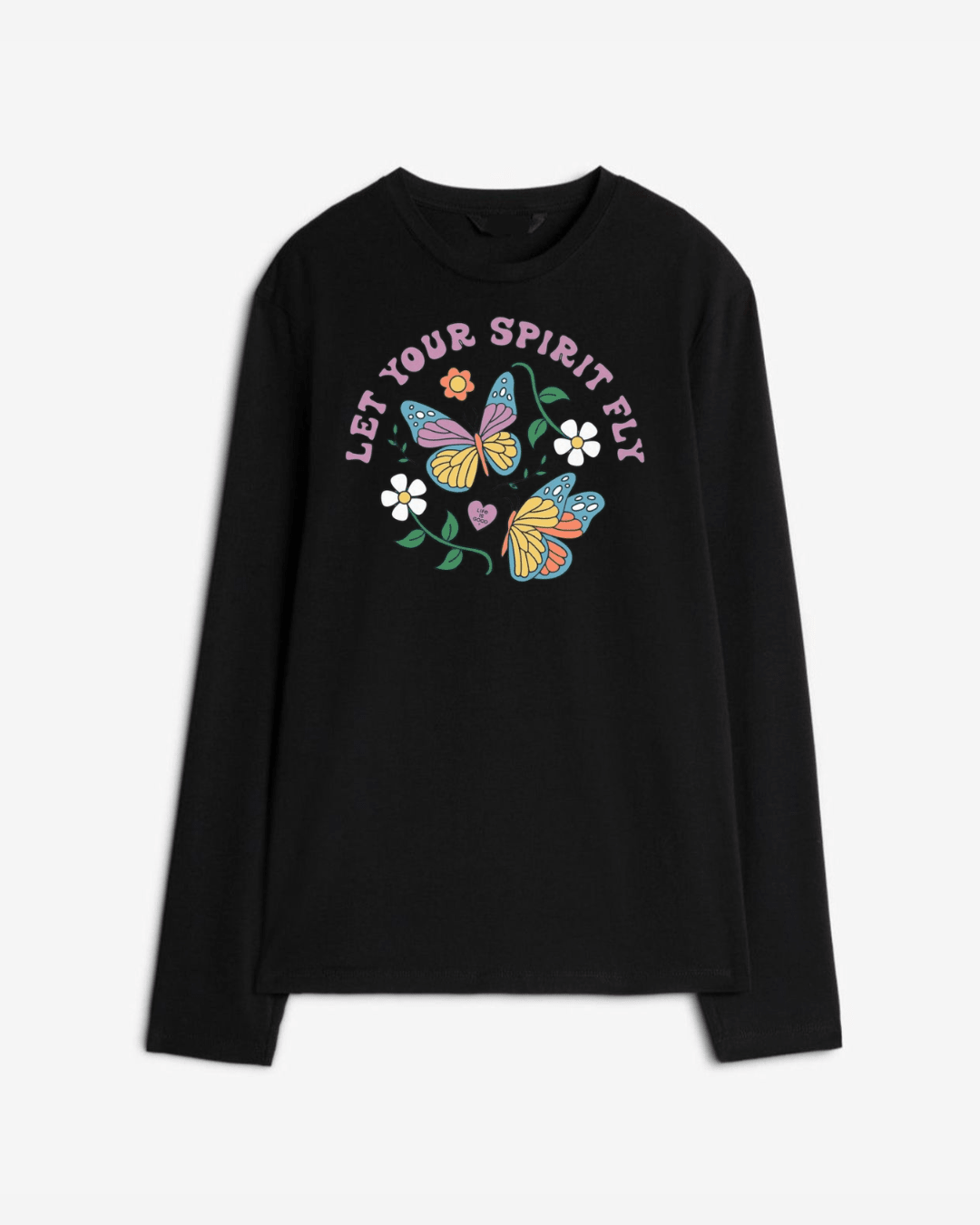 Butterfly Long Sleeve Cotton T-shirt | Pinky Promise