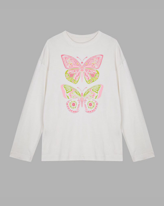 Buy Butterfly Long Sleeve Cotton T-shirt at Pinky Promise