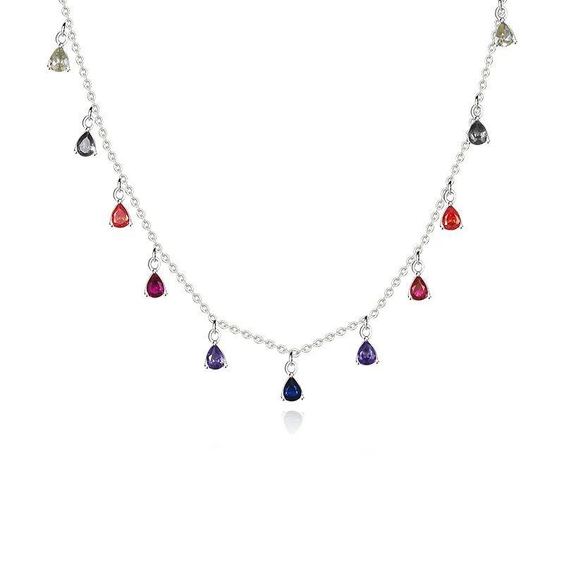 Dangling colorful necklace