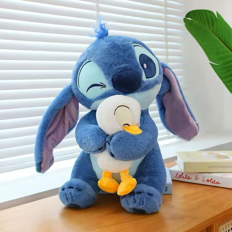 Stitch holding a duck plush toy (70 cm )