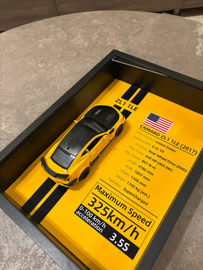 Chevrolet Camaro ZL1 1LE – 3D Diecast Wall Art Display - 32cm x 23cm | Pinky Promise