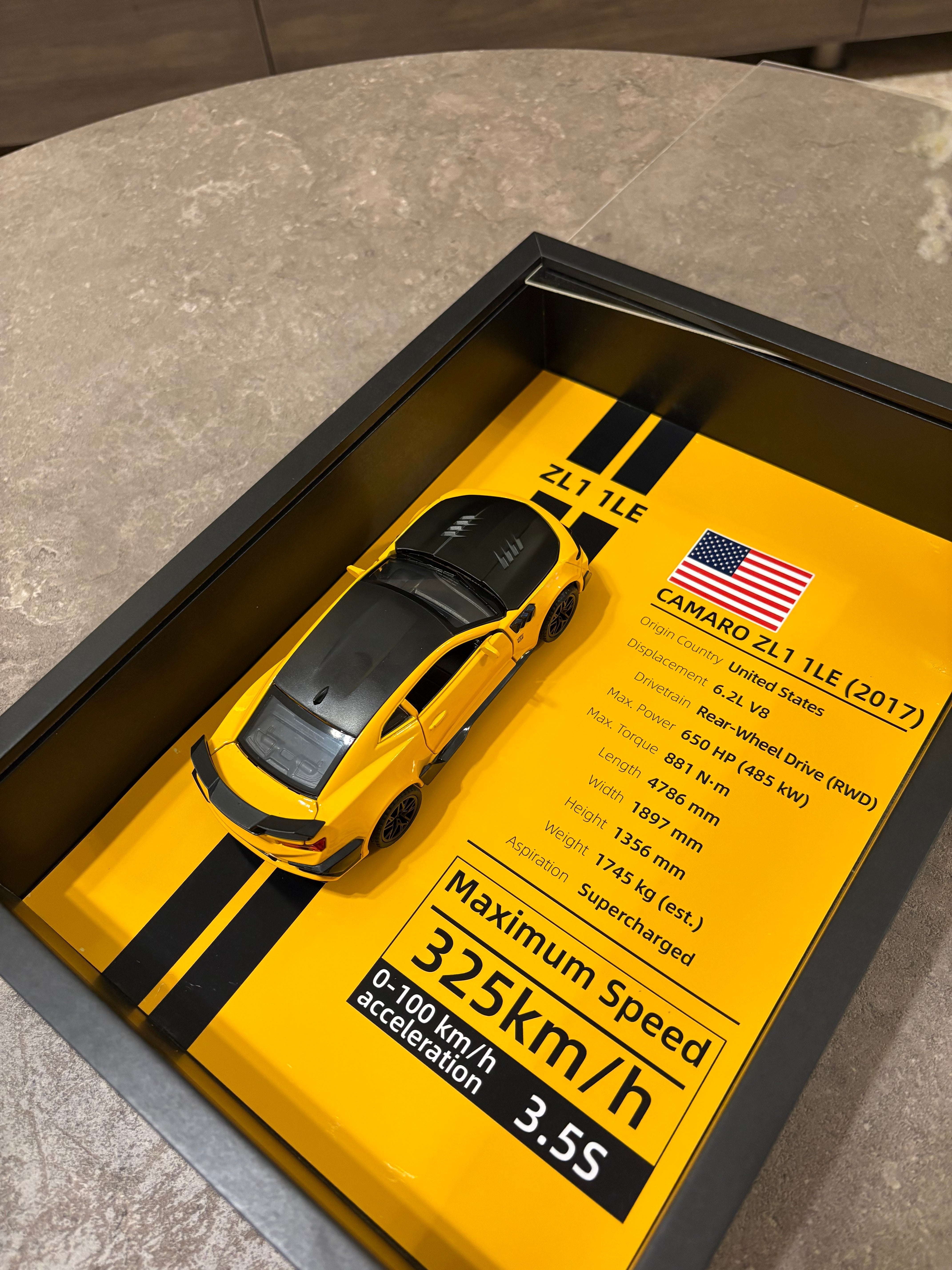 Chevrolet Camaro ZL1 1LE – 3D Diecast Wall Art Display - 32cm x 23cm | Pinky Promise