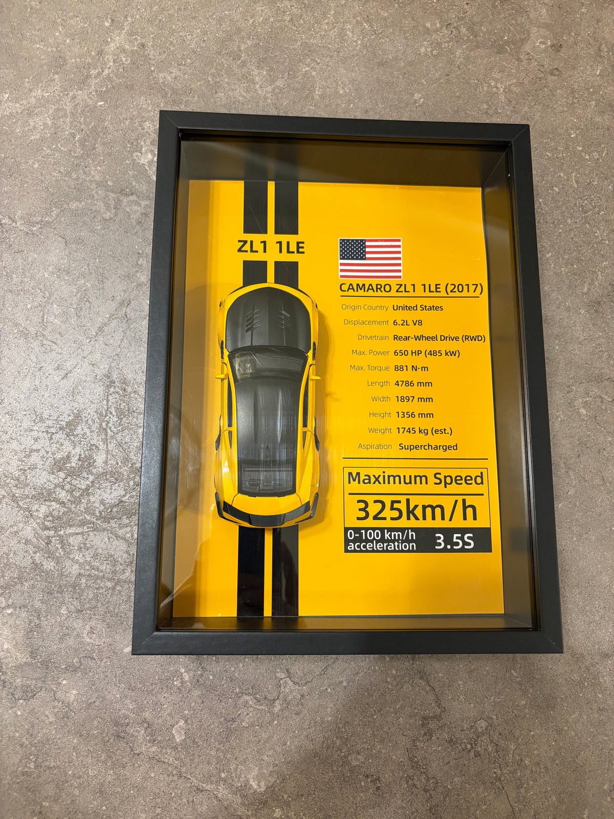 Chevrolet Camaro ZL1 1LE – 3D Diecast Wall Art Display - 32cm x 23cm - Photo 10 | Pinky Promise