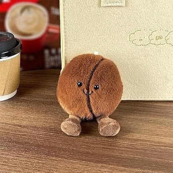 Coffee bean plush keychain - 14 cm - Photo 5 | Pinky Promise