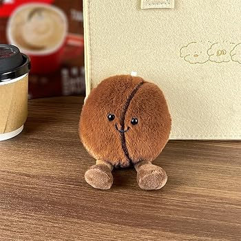 Coffee bean plush keychain - 14 cm - Photo 5 | Pinky Promise