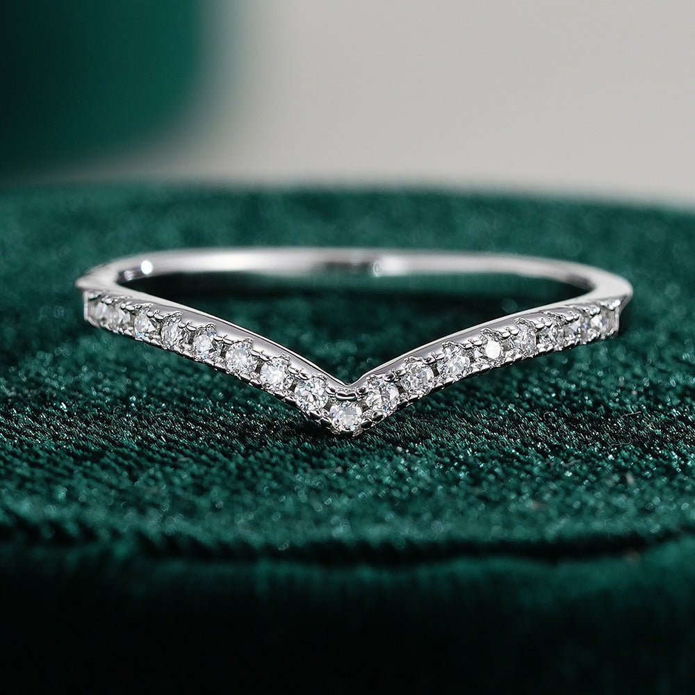 Curved Wishbone Pavé Ring – 925 Sterling Silver - Photo 6 | Pinky Promise