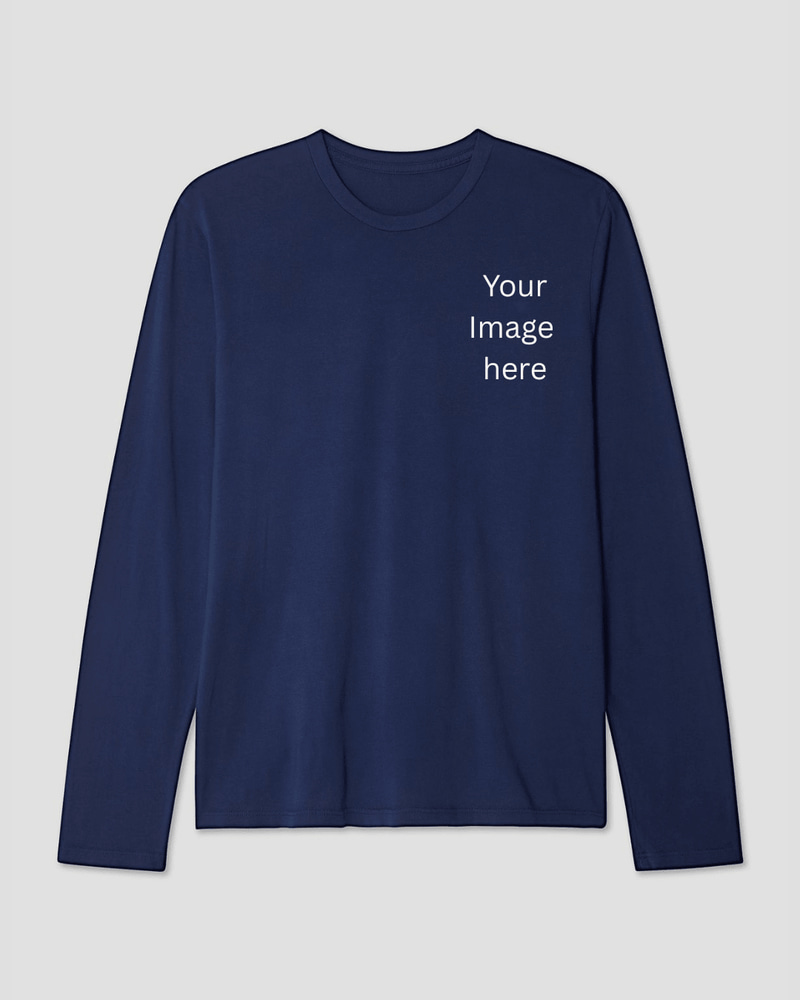 Custom Image Long Sleeve Cotton T-shirt | Pinky Promise