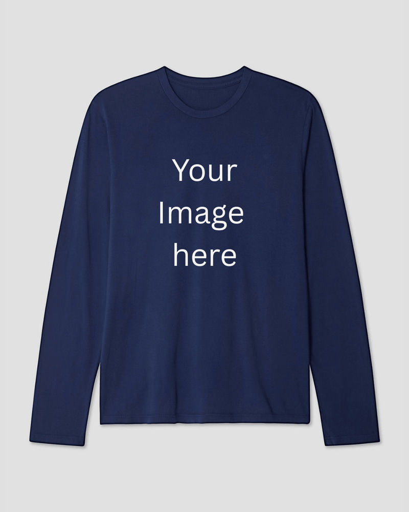 Custom Image Long Sleeve Cotton T-shirt | Pinky Promise