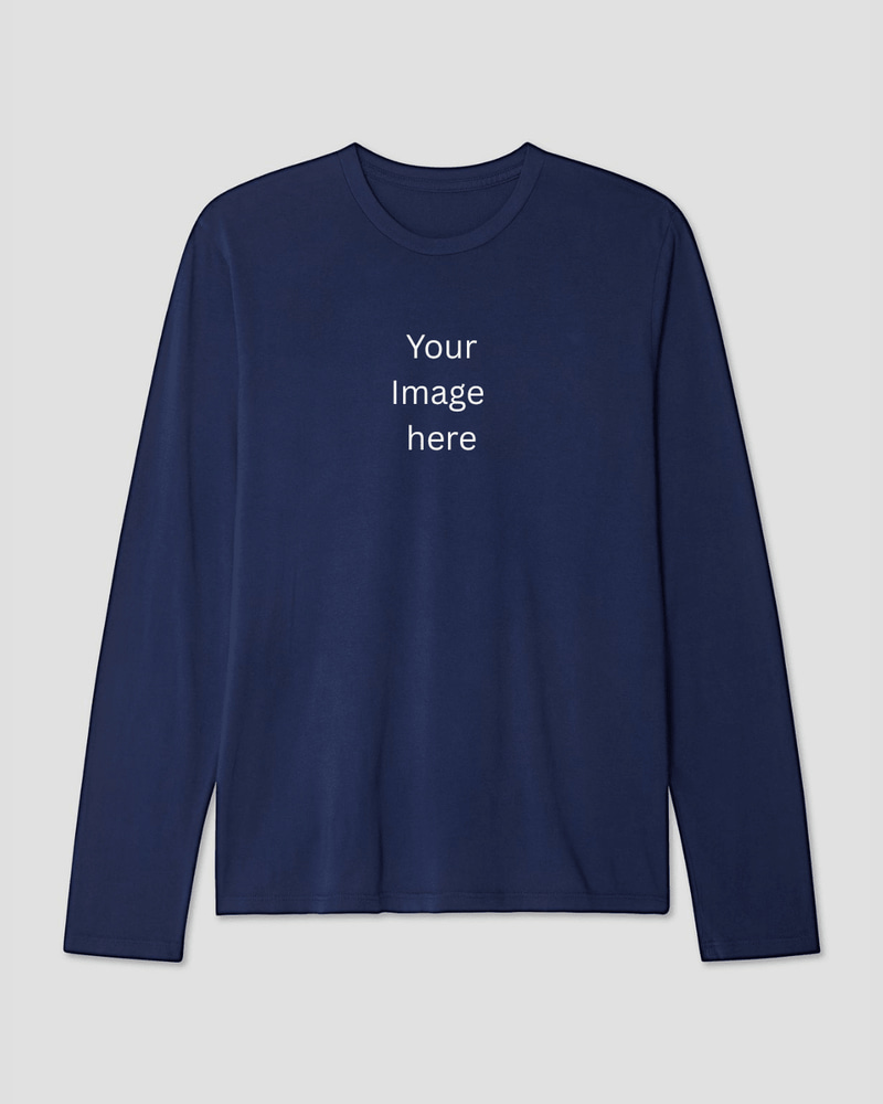 Custom Image Long Sleeve Cotton T-shirt | Pinky Promise