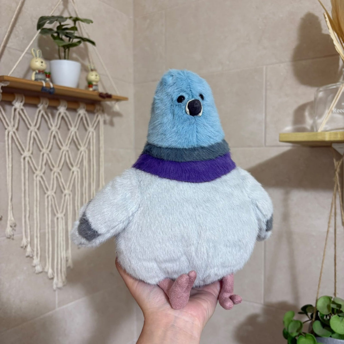 Cute Pigeon Plush Toy – Soft Chubby City Bird Stuffed Animal & Desk Decor - Pinky Promise