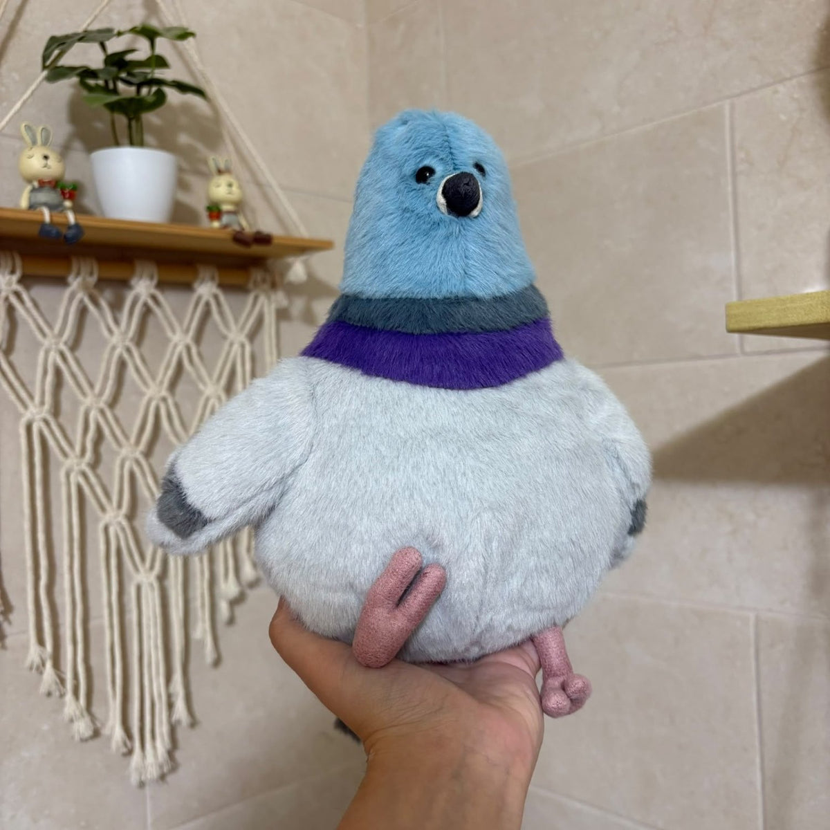 Cute Pigeon Plush Toy – Soft Chubby City Bird Stuffed Animal & Desk Decor - Pinky Promise