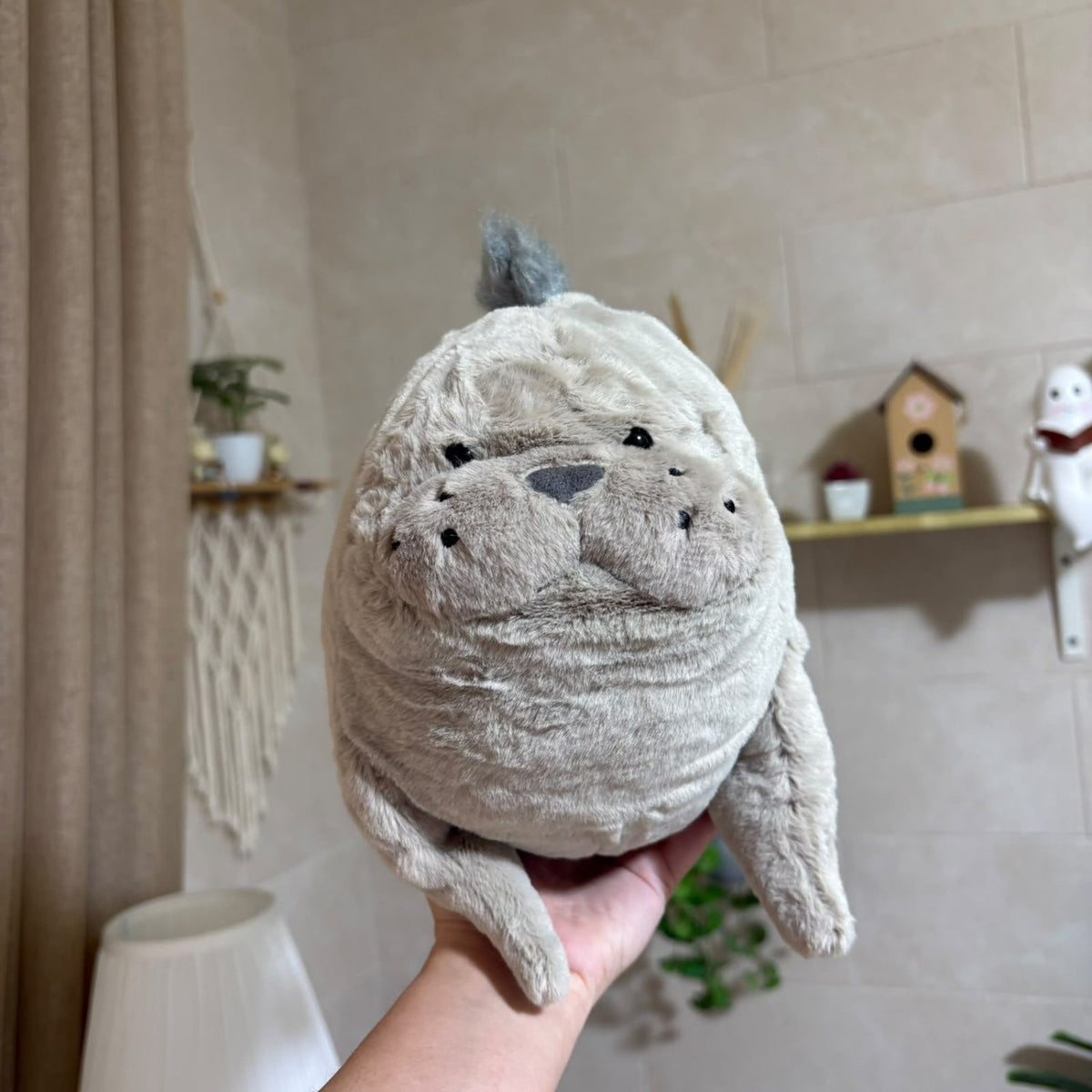 Cute Seal Plush Toy – Soft Chubby Sea Lion Stuffed Animal & Bedroom Decor - 30 cm - Pinky Promise