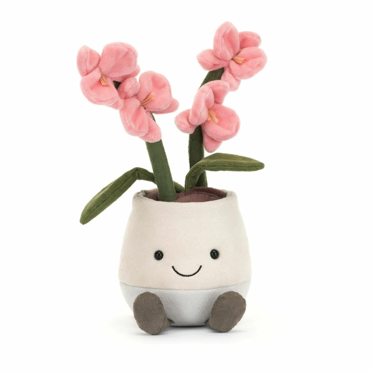 Cute Smiling Potted Pink Flower Plush Toy - 30 cm - Pinky Promise