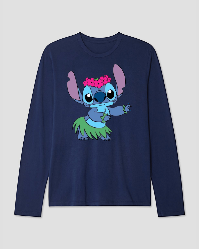 Dancing Stitch Long Sleeve Cotton T-shirt - Close Up | Pinky Promise