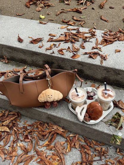 Cute Plush Croissant Bag Charm & Keychain - 10 cm