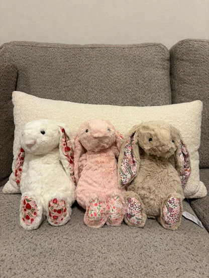 Floral and strawberry Bunny plush - white - 30 cm - Photo 8 | Pinky Promise