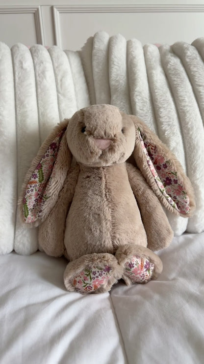 Floral Bunny plush - Biege - 30 cm - Photo 4 | Pinky Promise