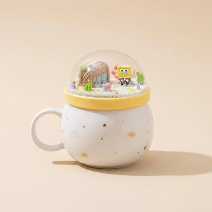 SpongeBob square + snow glob lid mug